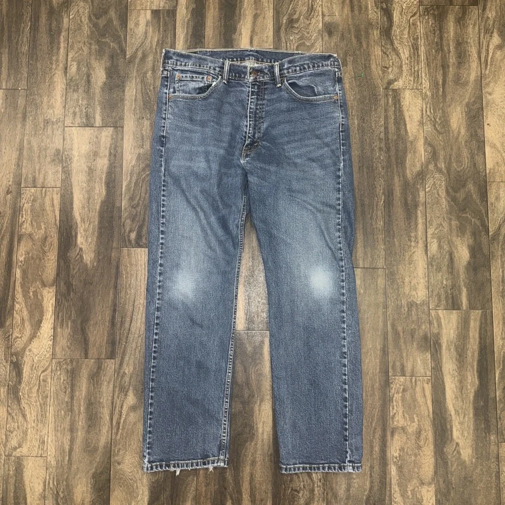 Levi's 505 Regular‎ Fit Straight Leg Dark Wash Denim Jeans Men's Size 38x30